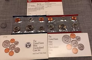 1992 US Mint Set (P & D) With Original Packaging US Coins (Uncirculated, Sealed) - Picture 1 of 4