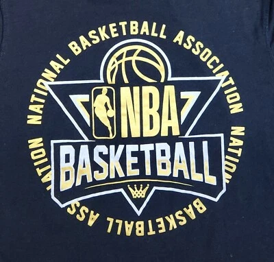 Camiseta con logotipo de baloncesto de la NBA para hombre talla mediana, manga corta, negra, cuello redondo  Foto 1 de 4
