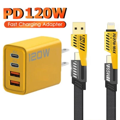 Cargador de pared USB tipo C de carga rápida de 120 W para Samsung S25 S24 Ultra S23 S22 S21 Foto 1 de 4