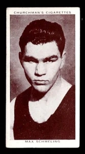 1938 Churchman's Boxing #34 MAX SCHMELING HOF - VG-VG+ senza pieghe 3 4 - Foto 1 di 2