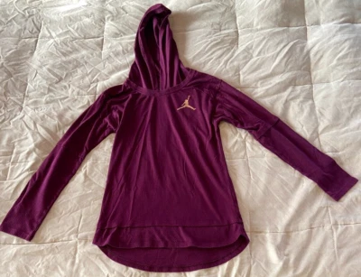 Air Jordan Boy's Purple Long Sleeve Hooded Shirt Size L 12-13 years - Image 1 of 4