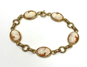 Cameo 14K Yellow Gold Vintage Bracelet - Picture 1 of 2