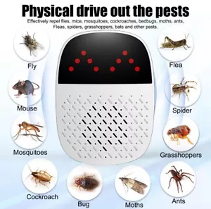 Ultrasonic Pest Repeller Control Electronic Repellent Bug Deter Mice Rat Spider - Picture 1 of 12