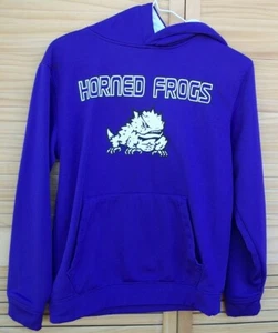 Colosseum TEXAS CHRISTIAN UNIVERSITY purple hooded jacket~youth S~8-10~TCU Frogs - Picture 1 of 2
