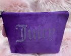 Juicy Couture Makeup Bag Velour Purple Includes 1 Travel Toiletry Bottle NWT
