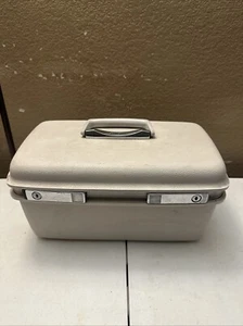 Vintage Samsonite Profile Gulf Blue Makeup Train Carry On Luggage Case 1970's - Picture 1 of 5