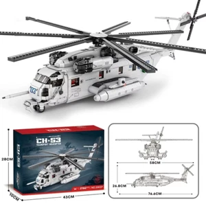 Helicopter Military Model CH-53E Building Blocks 2192PCS Army Plane Toy Gift - Picture 1 of 14
