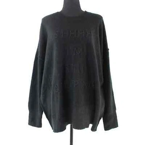 Wildfox Omen Still Sleeping Oversized Black Crewneck Long Sleeve Sweater S NEW - Picture 1 of 8