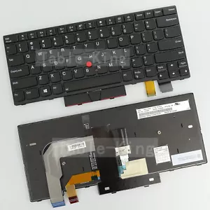 US Backlit W/Point Keyboard for Lenovo T480 (Type 20L5, 20L6) Laptop (ThinkPad) - Picture 1 of 3