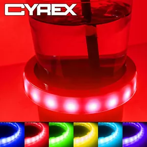 GLOW LED LIGHT TRIM RING FOR MARINE BOAT/RV STAINLESS STEEL CUP DRINK HOLDER - Bild 1 von 4