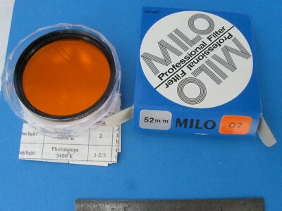 52mm 02 Orange camera filters NOS quality multicoated Japan Milo Brand NOS - Image 1 of 4