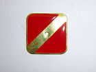 0367r US USMC China Marine Hat Plate 1930's Red only R5D