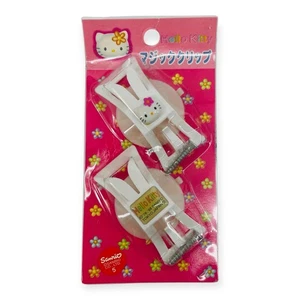 SANRIO Vintage HELLO KITTY Wall Hanger Hook Clip White Pink 1998 JAPAN NEW - Picture 1 of 5