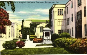 Vintage Leinen Postkarte Virginia Military Institute Lexington VA historisch - Bild 1 von 2