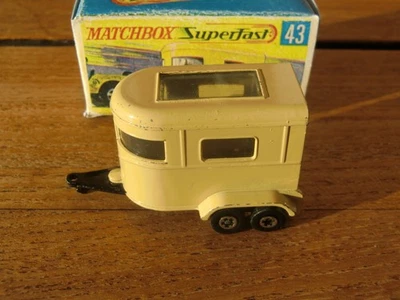 MATCHBOX Lesney Superfast  43 D PONY Trailer Pferdeanhänger Beige +Repro Box - Bild 1 von 4