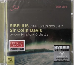 NEW SEALED SACD SIBELIUS Symphonies 3 & 7  COLIN DAVIS LSO LSO0552 - Picture 1 of 2