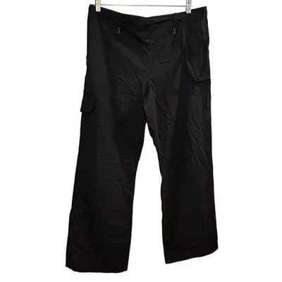 Pantalones para mujer Laura Ashley negros de pierna ancha talla L informales cintura elástica Foto 1 de 4