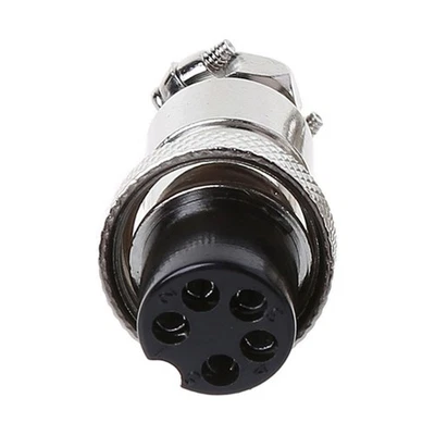 Diameter 16mm/0.62inch Circular Aviation Socket Plug 5 Pin Wire Panel Connectors - Image 1 of 4