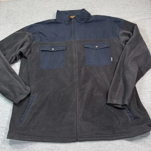 Columbia Fleece Jacket Men 4XT Black Full Zip Dual Chest Pocket Outdoor Warm - Picture 1 of 8