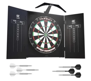 Target Darts Arc Dartboard Lighting System Home Cabinet Set with 6 Darts & Board - Picture 1 of 7