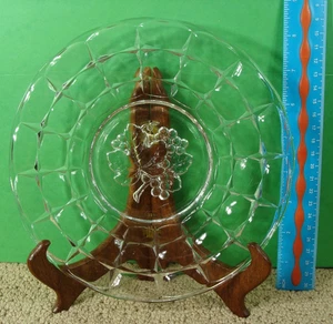Glass Plate Clear Grapes 8" - Picture 1 of 5