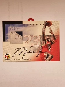 Michael Jordan 1999-00 UD HoloGrFX NBA Shoetime , Hanger Promo Card, Facsimile. - Picture 1 of 6