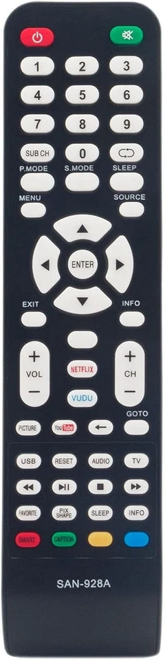 Mando a distancia reemplazado SAN-928A para Sanyo TV DP42861 DP46861 DP32647 DP50741 DP50719 Foto 1 de 1