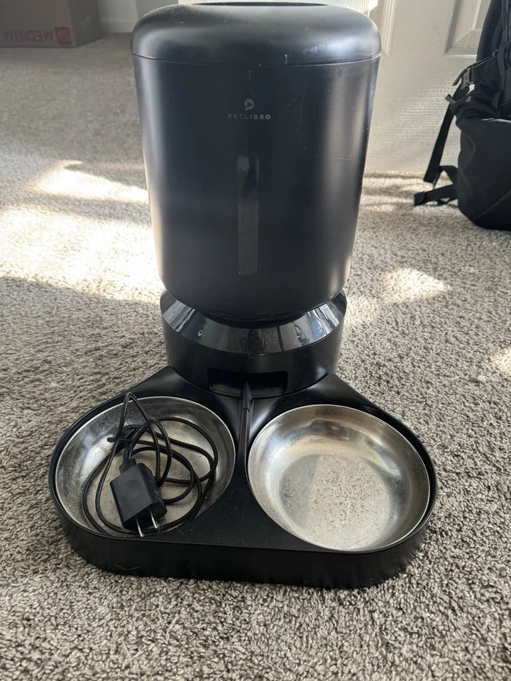 Petlibro PLAF103 Negro 5L Doble Bandeja de Alimentos Granero Alimentador Automático para Mascotas Foto 1 de 2