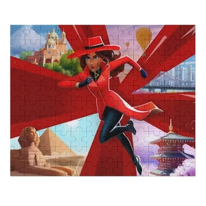 Carmen Sandiego Wooden Jigsaw Puzzle 120 Pieces Family Game Gift for Kids - Picture 1 of 7