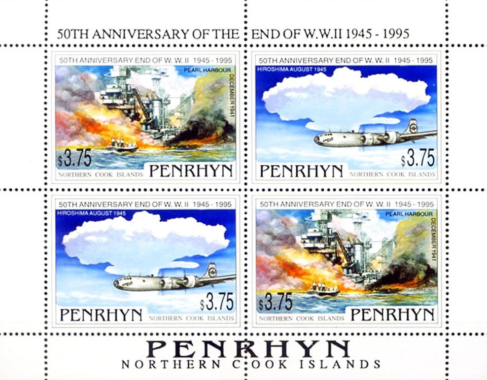 Penrhyn. WWII 1995. Mini sheet. - Image 1 of 1