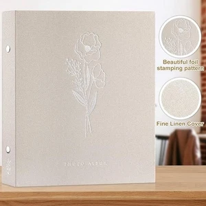 Lanpn Self Adhesive Photo Album Scrapbook 80 Pages, Linen Photos.CORNER DAMAGED - Picture 1 of 9