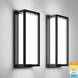 Dimmable LED Outdoor Wall Sconce, Modern Porch Lights 2700K 3000K 3500K 4000K... - Picture 1 of 9