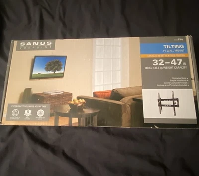 Новый в коробке SANUS VuePoint наклонное настенное крепление для телевизора подходит для большинства плоскопанельных телевизоров 32 дюйма - 47 дюймов F35b - Изображение 1 из 4