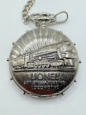 VINTAGE LIONEL 100TH ANNIVERSARY POCKET WATCH 671 STEAM TURBINE JAPAN MOVEMENT - Image 1 of 4