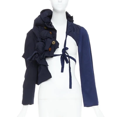 Chaqueta rara COMME DES GARCONS 2011 Runway nudo torcido deconstruido media corbata S Foto 1 de 4