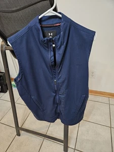 Mens Navy Blue Under Armour Mens Vests Size Medium Loose UA Golf Vest - Picture 1 of 11