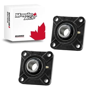 Cojinete de brida UCF215-48 diámetro de 3", 4 pernos autoalineable, base sólida (cantidad 2) - Imagen 1 de 4