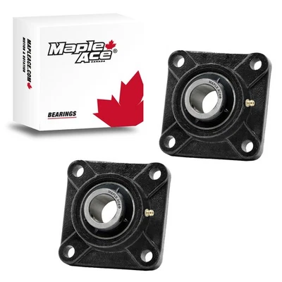 Cojinete de brida UCF215-48 diámetro de 3", 4 pernos autoalineable, base sólida (cantidad 2) Foto 1 de 4