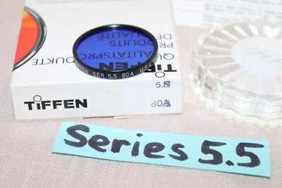 New TIFFEN Series 5.5 80A FILTER USA Ser 5.5 80A Correct f/Leica CL-Minolta CLE - Image 1 of 4