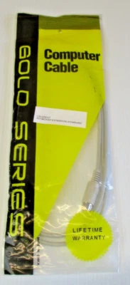 Computer Keyboard Cable 6 Feet NOS 6 pin Male Female Extension Cable - Image 1 of 4