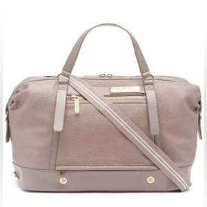 DKNY Rapture Ash Weekender Boarding Bag Taupe Soft Vegan Pebble Leather - Picture 1 of 6