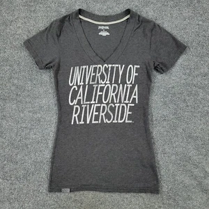 University Of California Riverside Shirt Women's Small Gray UCR Short Sleeve Top - Picture 1 of 12