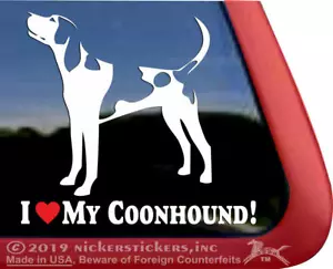 I Love My Coonhound! Treeing Walker Coonhound Dog Decal - Imagen 1 de 1