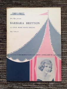 VERY RARE SIGNED 1975 Once More with Feeling Souvenir Program: Barbara Britton - Picture 1 of 4