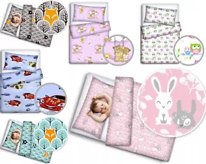 Anti Allergy Baby 100% Cotton Duvet Pillow Filled Quilt Bedding 120x90 & 135x100 - Afbeelding 1 van 25