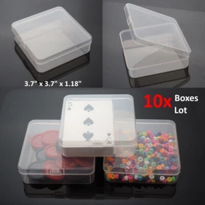 10x PCS Plastic Storage Boxes Container Square Box Beads Coins Screws Jewelry - Picture 1 of 8