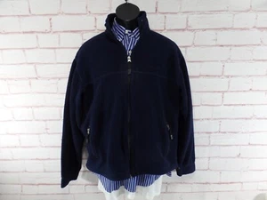 Men's Timberland Polartec Fleece Mock Neck Full Zip Jacket Blue Size M - Picture 1 of 7