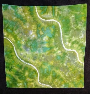 *BOGO* Green Ice Dye Tie Dye Wave Bandana - Picture 1 of 1
