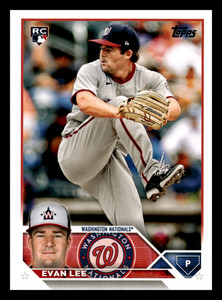 2023 Topps Evan Lee RC Rookie Washington Nationals #243 Centered Mint