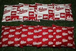 Cornhole Bean Bags Set of 8 ACA Regulation Bags INDIANA UNIVERSITY - Picture 1 of 2